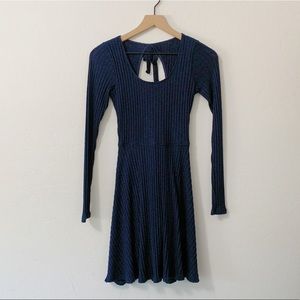 Cozy Hollister Navy Ribbed Sweater Dress